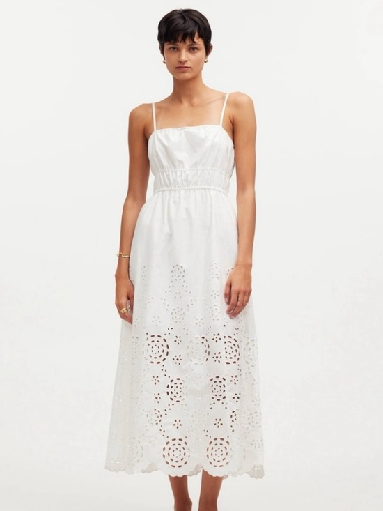 Madewell Dresses & Skirts - Madewell Embroidered Eyelet Poplin Dress Size 12